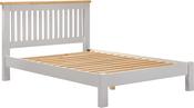 Windsor 4'6" Bed Low Foot End - Pebble Grey/Oak image