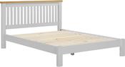 Windsor 5' Bed Low Foot End - Pebble Grey/Oak image