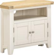 Windsor Corner TV Unit - Ivory/Oak image