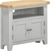 Windsor Corner TV Unit - Pebble Grey/Oak image