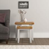 Windsor Nest of 2 Tables - Ivory/Oak
