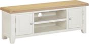 Windsor Straight TV Unit - Ivory/Oak image