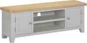 Windsor Straight TV Unit - Pebble Grey/Oak image