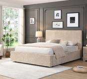 Wicklow Storage Bed – Beige With Built-In Drawer