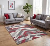 Asher Rug Grey-Red image