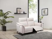 Austin Electric Recliner 2 Seater Fabric Sofa – White