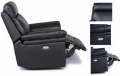 Horizon Armchair Electric Recliner Leather - Black image