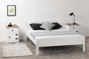 Amber 4'6" Double Bed - White