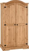 Corona 2 Door Wardrobe- Distressed Waxed Pine