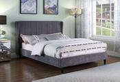 Amelia 5' King Bed - Dark Grey Fabric