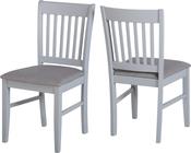 Oxford Chair Grey/Grey Fabric (Pair)