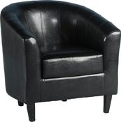 Tempo Tub Chair Black Faux Leather