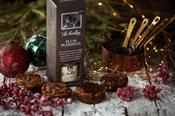 Luxury Handmade Miniature Christmas Puddings - Canister of 4 x 90g Individual Puddings &amp;amp; 1 x 140g Luxury Brandy Butter image
