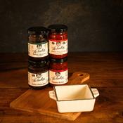 Relish Serving Board with Ceramic Dish