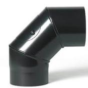 Enamel 90 flue bend 125mm Vitreous
