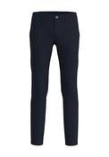 Alberto Dark Navy Slim Cotton Chinos image