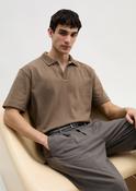 MARC O'POLO Structured REGULAR Open neck polo shirt image