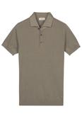 Thomas Maine Khaki Silk-Cotton Polo Shirt
