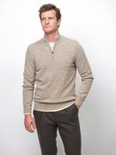 Half Zip Pullover Wool Blend Sand image