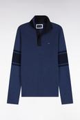 Eden Park Jouer des Coudes Long Sleeve Polo - Dark Blue Marl