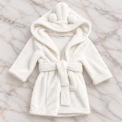 Soft Baby Dressing Gown - White image