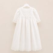 Embroidered Lace Irish Made Christening Gown - 0-6 Months image