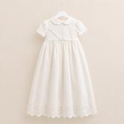 Embroidered Front Irish Made Christening Gown - 6-12 Months image