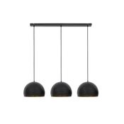 Hanging lamp 3L 120x33x25 cm JACKIE matt black-gold image