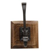 Brown Wood Metal Coat Hook image
