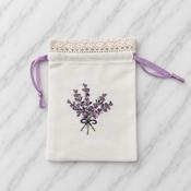 Irish Made Sachet Bag With Lavender Embroidery image