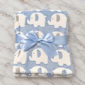 Baby Wrap With Elephant Design - Blue image