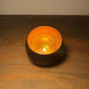 Amara Black &amp; Gold Candle Holder image