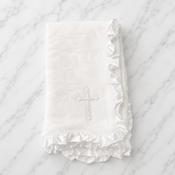 White Soft Baby Christening Wrap
