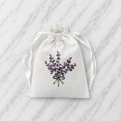 Lavender Filled Embroidered White Scented Sachet image