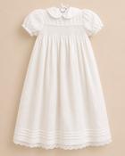 Christening Gown Smocked Irish Linen - 6-12 months image