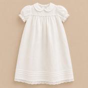 Rosebud Christening Gown Irish Linen - 0-6 months image