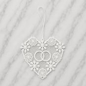 Lace Decoration - Interlinking Rings Heart - 1 Lace Decoration - €7.95