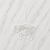 Lace Decoration - Clover The Pig - 3 Lace Decorations - €20