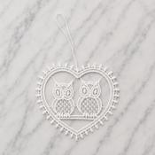 Lace Decoration - Love Owls - 3 Lace Decorations - €20