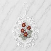 Lace Decoration - Red Wildflower
