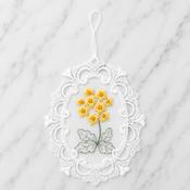 Lace Decoration - Yellow Wildflower
