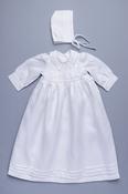 Tara Irish Linen Long Sleeved Christening Gown - Chest Cross - 0-6 months image
