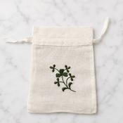 Irish Made Linen Sachet Bag With Clover Design