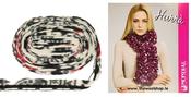 Mondial Hurra (red/black/white 842) scarf pattern on ballband image