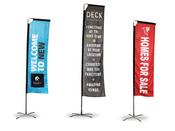 Rectangle Banner Flag - Think Print &amp; Design image