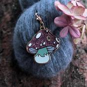 Magic Mushroom Mini Row Counter Progress Keeper | Twill + Print