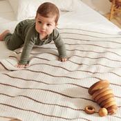 Paul's Purl Rib Blanket Pattern 2406-04 | Sandnes Garn