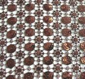 Brown guipure sequined lace image