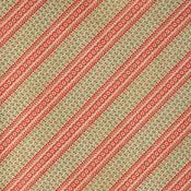 Red and green diagonal on cream cotton image