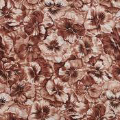 Brown pansies cotton image